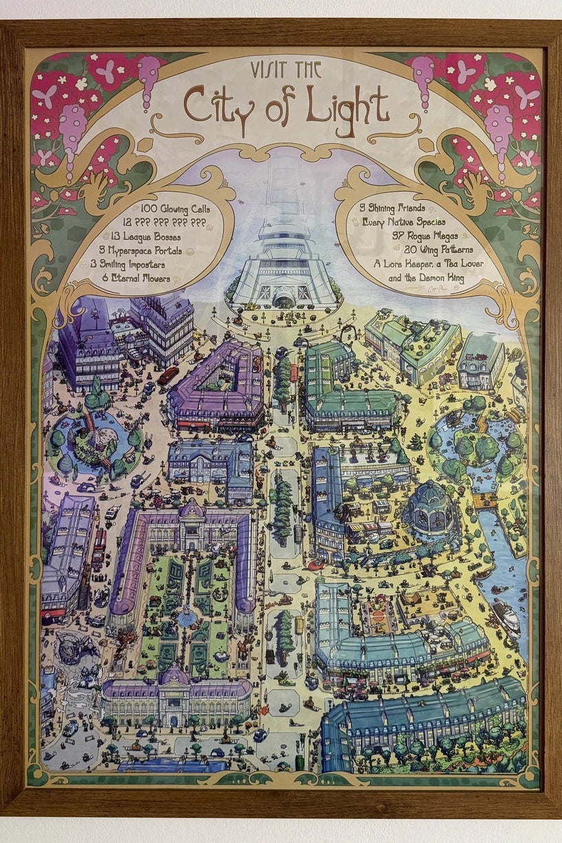 The City of Light - GLOW IN THE DARK Dark A1 Poster Art!