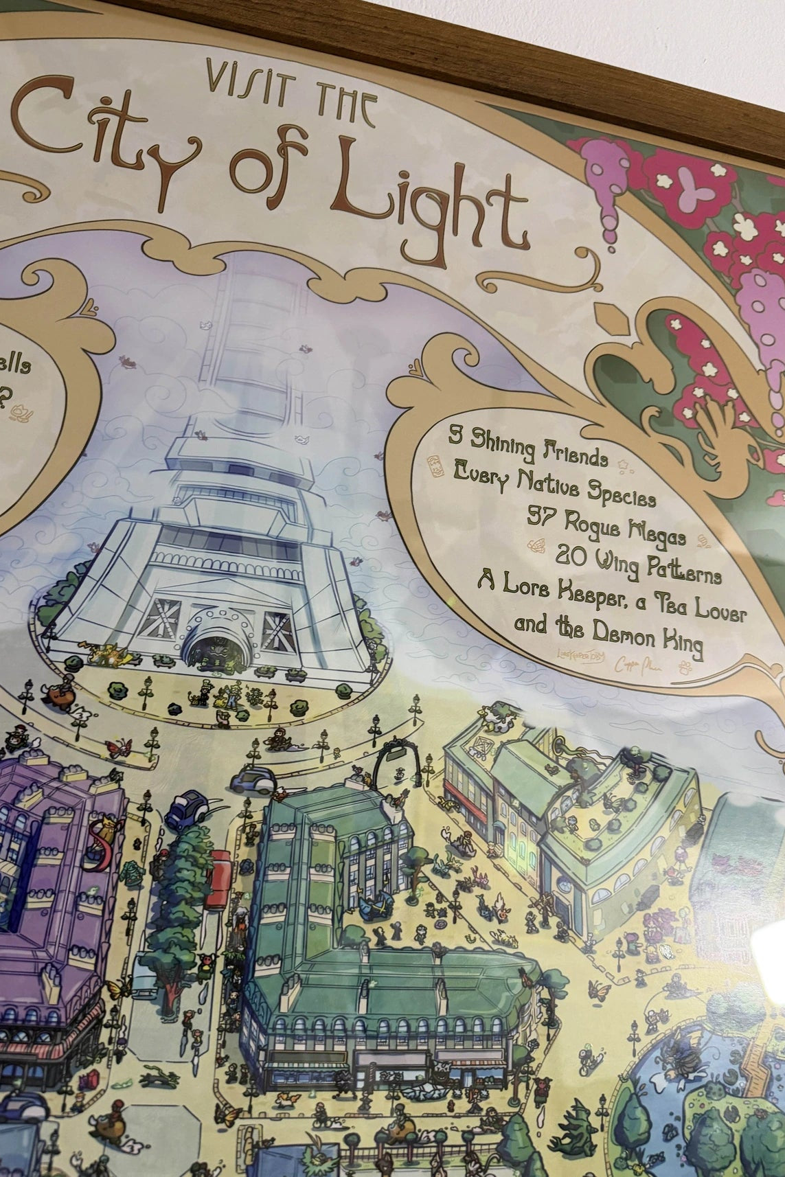 The City of Light - GLOW IN THE DARK Dark A1 Poster Art!