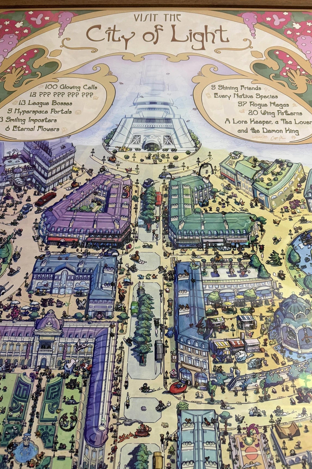 The City of Light - GLOW IN THE DARK Dark A1 Poster Art!