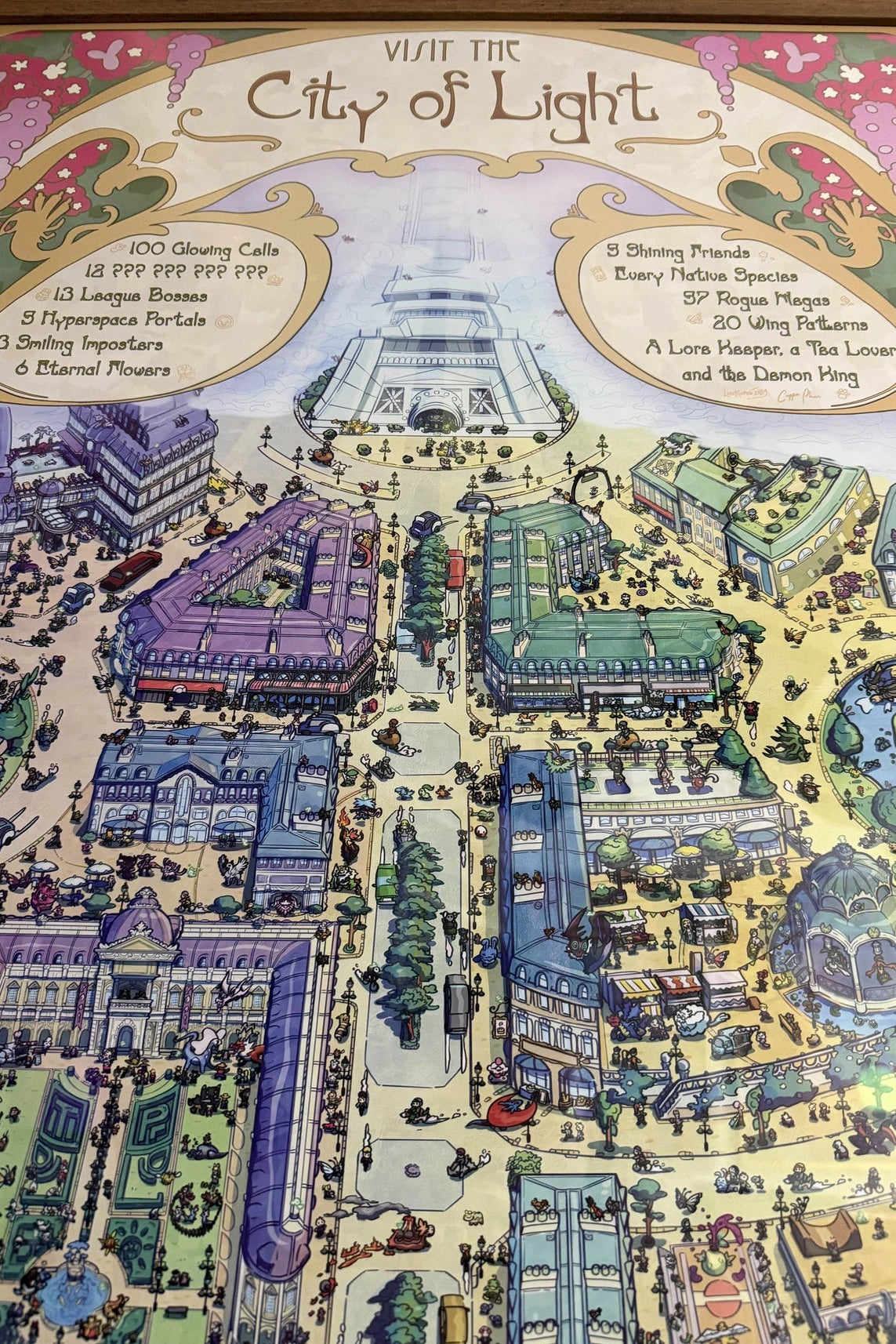 The City of Light - GLOW IN THE DARK Dark A1 Poster Art!