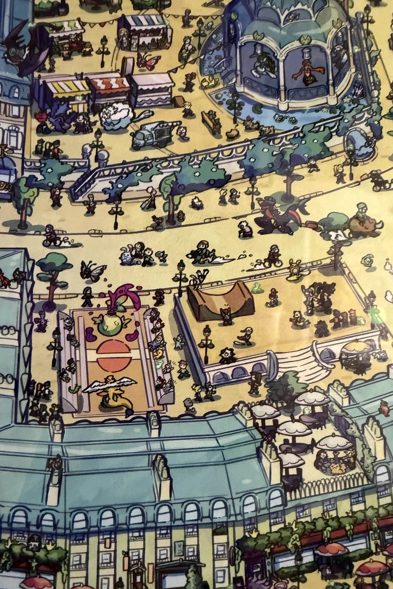 The City of Light - GLOW IN THE DARK Dark A1 Poster Art!