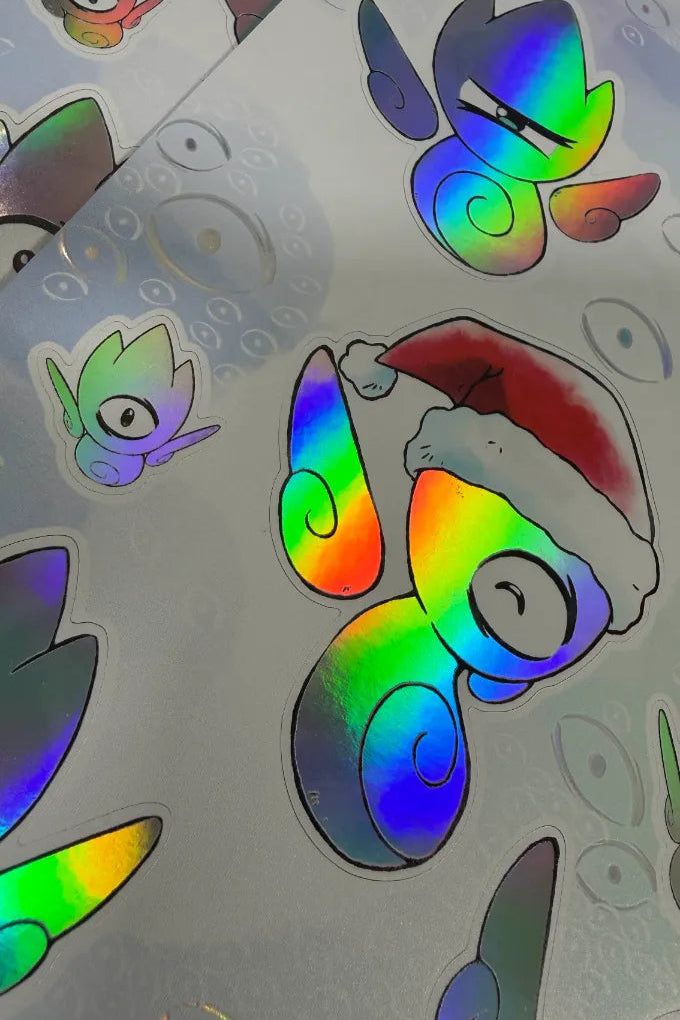 LIMITED TIME DEC31st  Holofoil Holiday Sticker Sheet