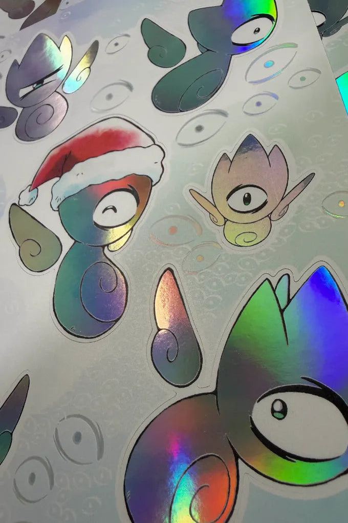 LIMITED TIME DEC31st  Holofoil Holiday Sticker Sheet