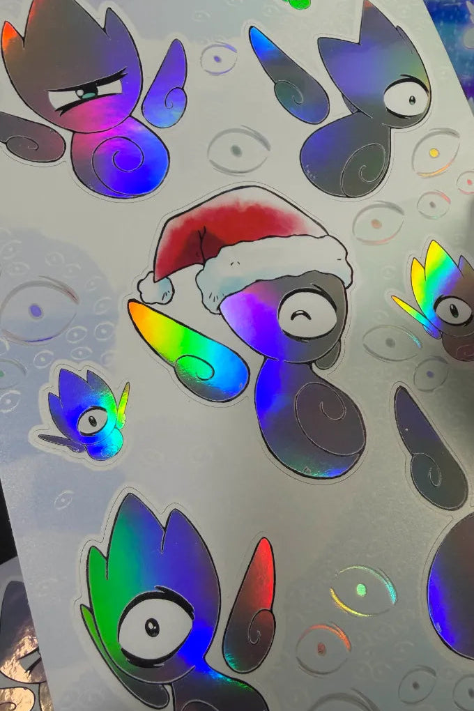 LIMITED TIME DEC31st  Holofoil Holiday Sticker Sheet